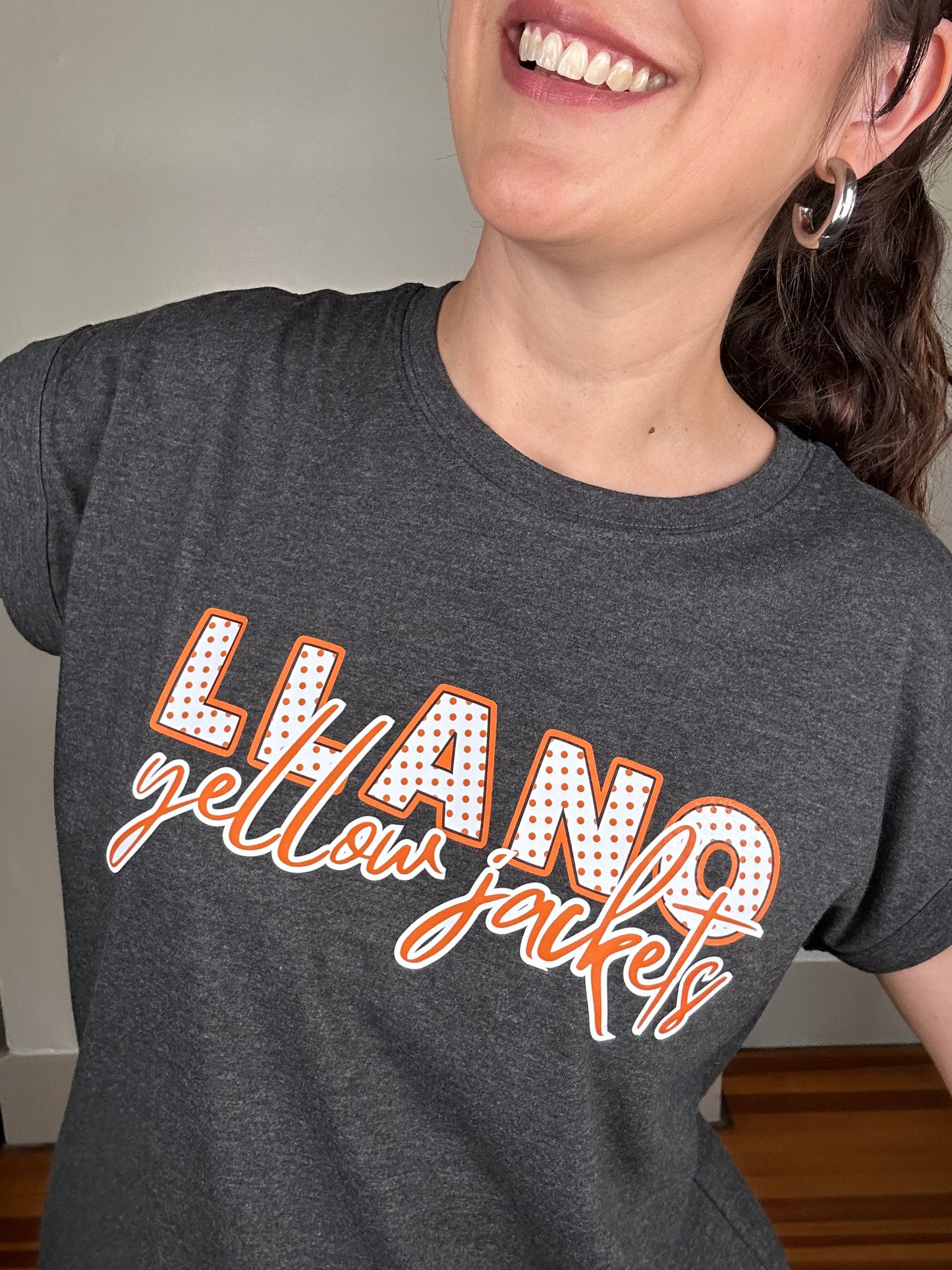 Game Day Tee | Llano Yellow Jackets | Charcoal