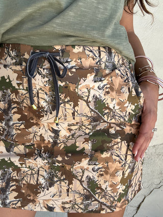 Chloe Camo Skort | Brown + Tan + Olive