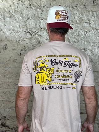 Sendero | Cowboy Drawin' Tee | Sand
