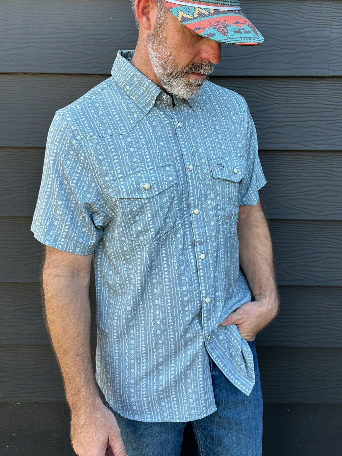 Burlebo | Performance Western Shirt | Ranch Sage