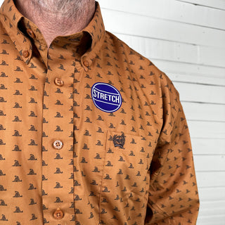 Cinch Mens Solid Long Sleeve Print | Gold