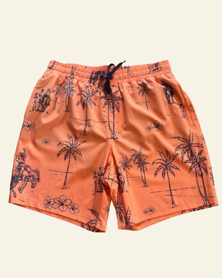 Cinch | Men's Print Swim Trunk Orange