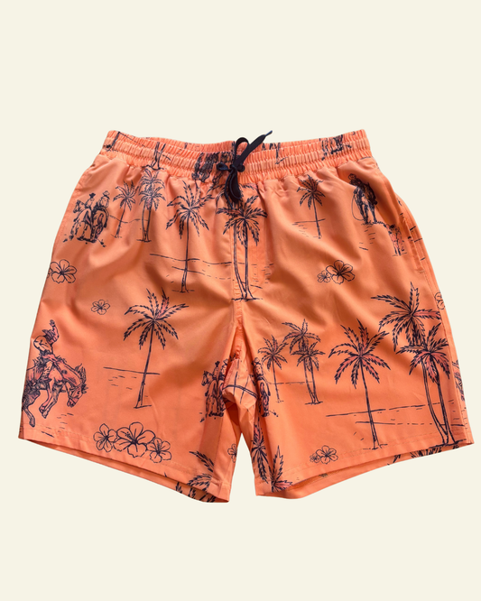Cinch | Men's Print Swim Trunk Orange