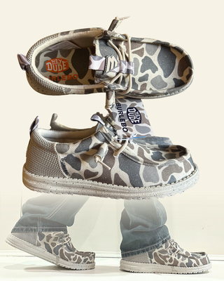 HEYDUDE Men's Wally Funk Burlebo Deer Camo Shoes