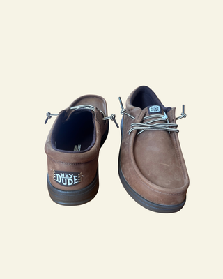 Hey Dude | Men | Paul Full Grain Leather | Robe Brown/Mole Brown