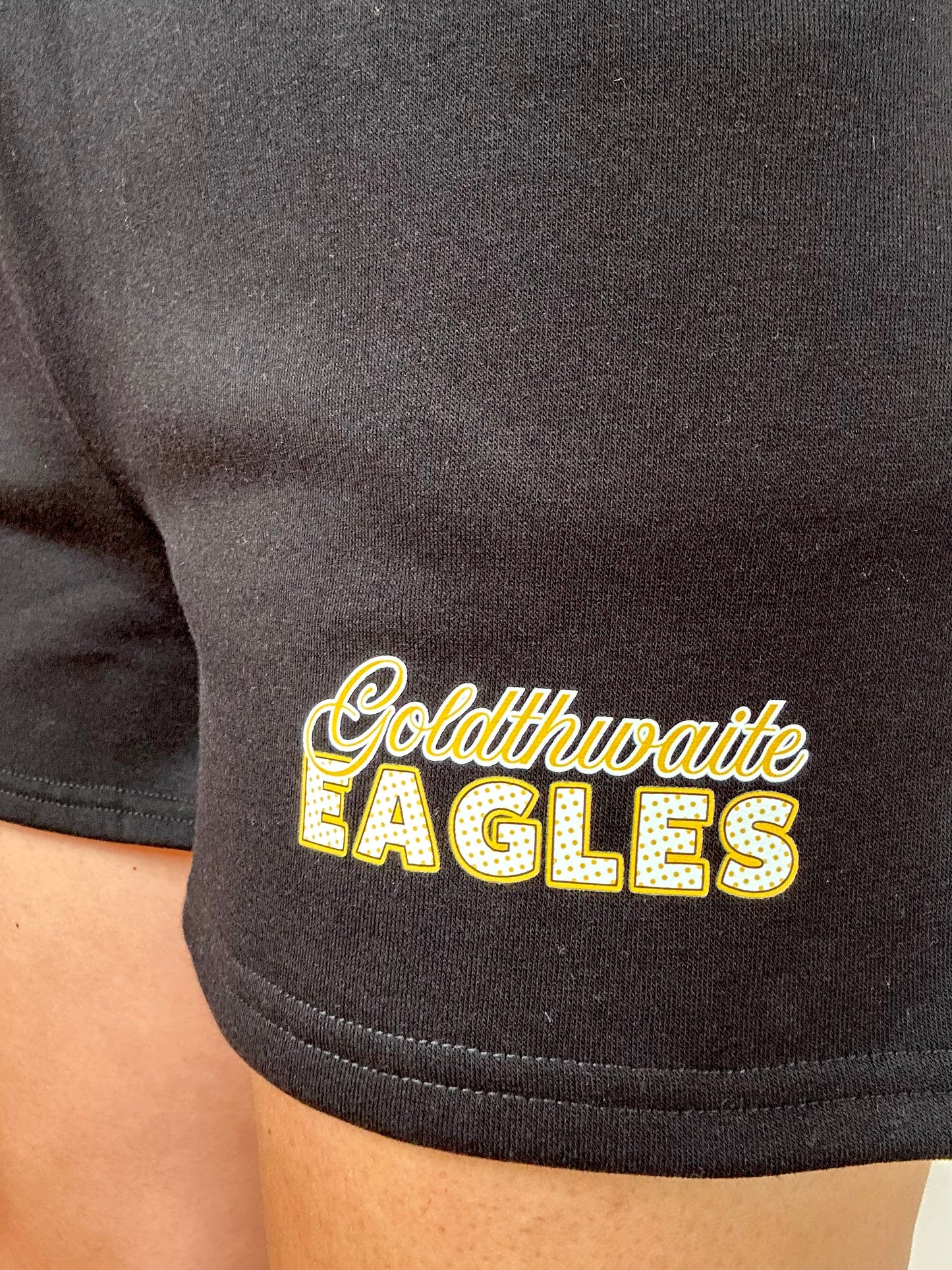 Game Day Fleece Drawstring Shorts | Goldthwaite Eagles | Black