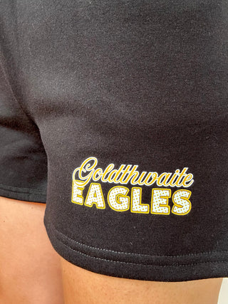 Game Day Fleece Drawstring Shorts | Goldthwaite Eagles | Black