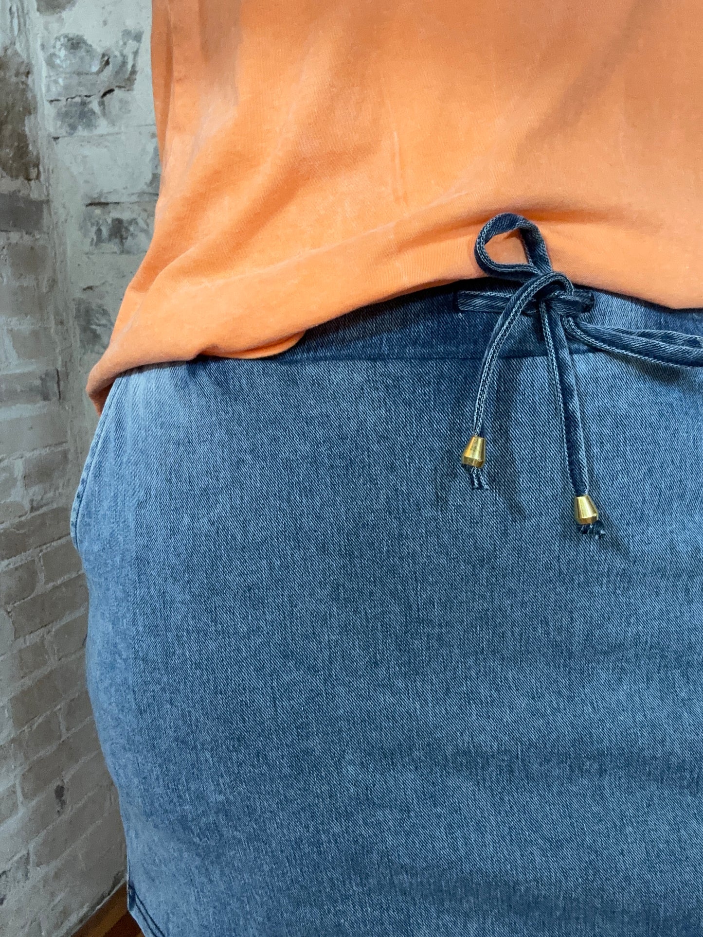 Stretch Denim Inspired Skort | Light Denim