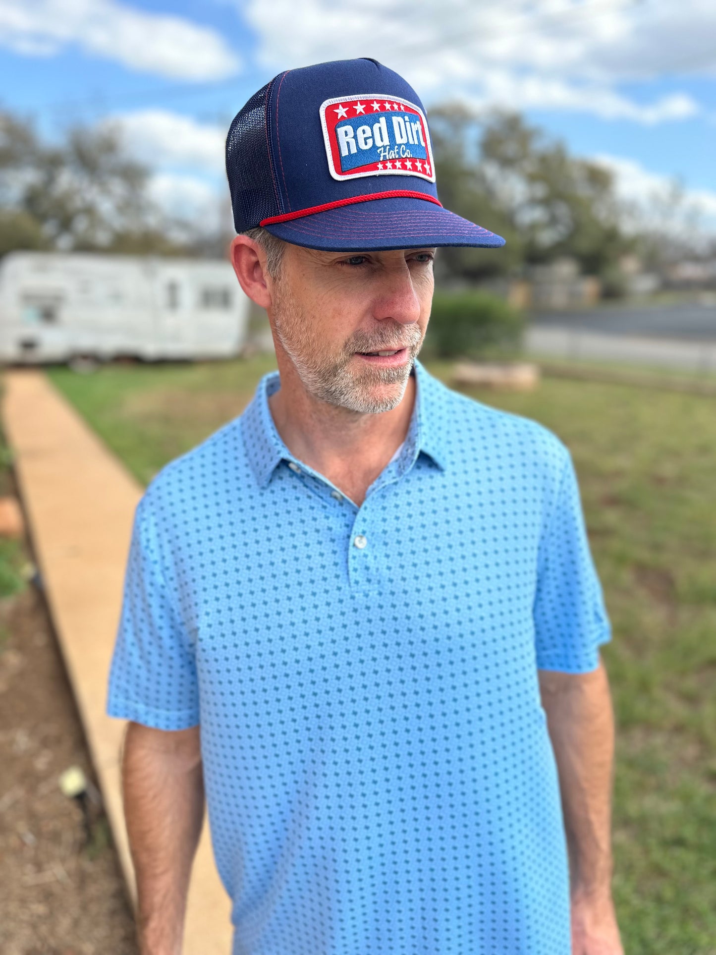 Burlebo | Performance Polo | Texas Light Blue