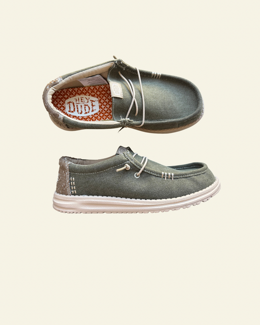 Hey Dude | Men | Wally Workwear | Dusky Green / Irish Cream