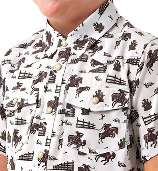 BURLEBO | YOUTH - Performance Western Shirt | Cowboy Country