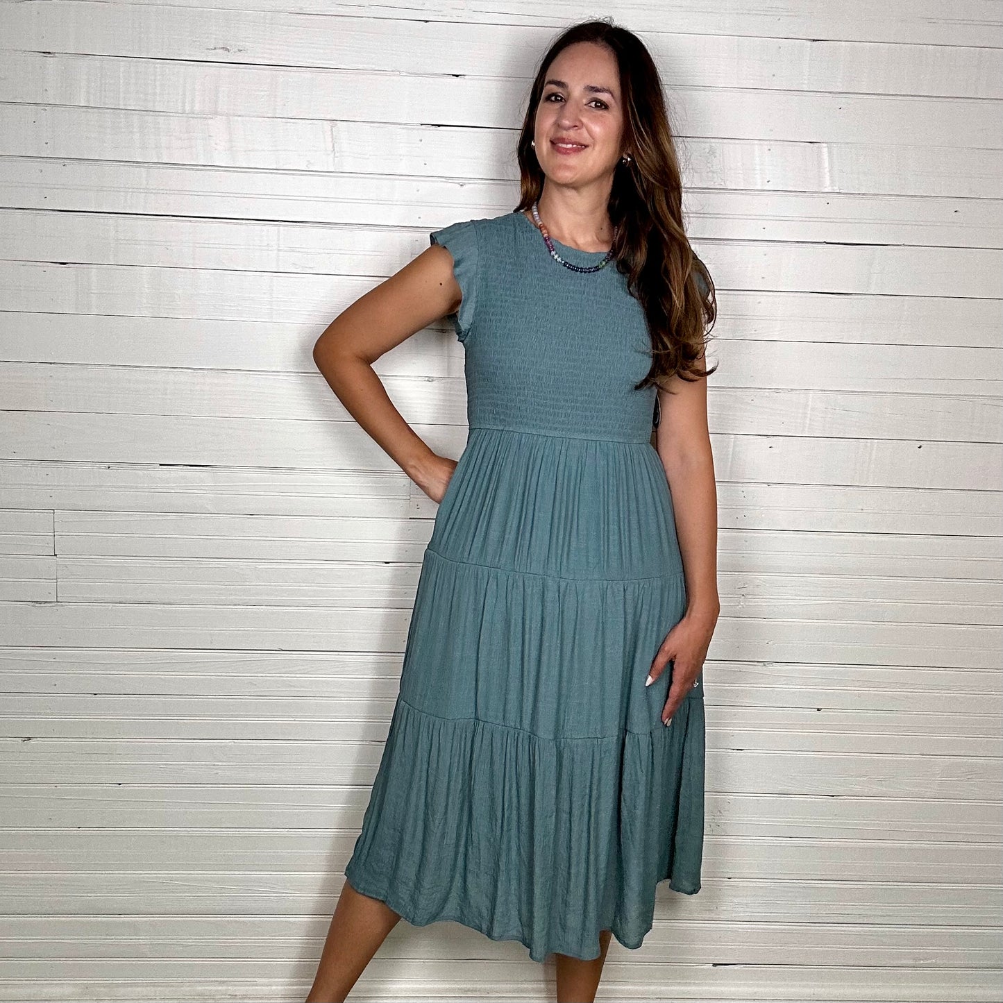 Mia Midi Dress | Dark Teal