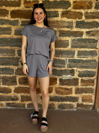Every Day Set | Short Sleeve Top + Shorts | Latte