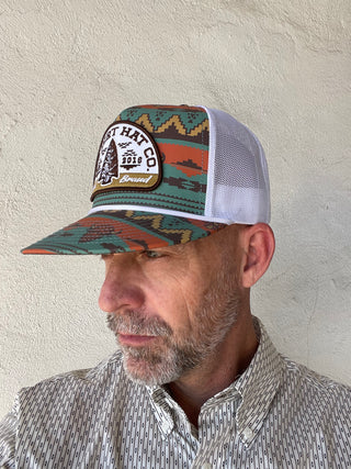 Red Dirt Hat | Lost & Found Cap | Aztec + White
