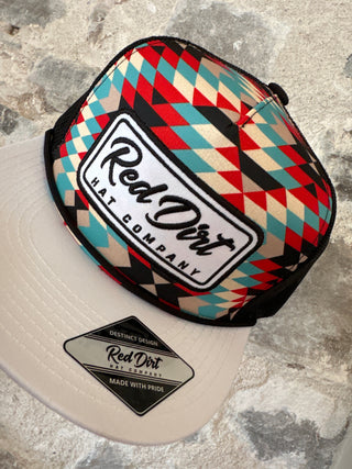 Red Dirt Hat - Fandango | White / Geo / Black