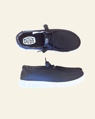 HEYDUDE | Women | Wendy Stretch Canvas Black Odyssey