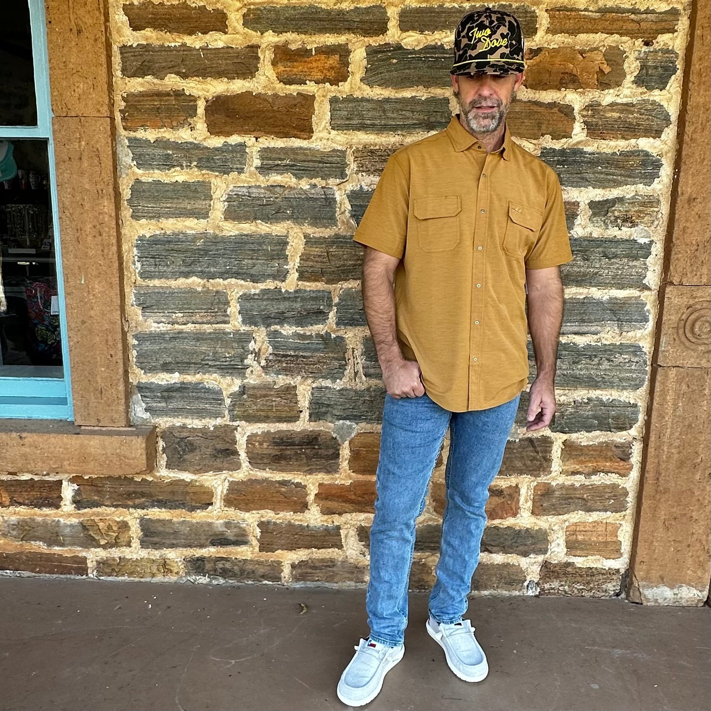 Two Dove Outdoors | The Rio Short Sleeve | The Crocket - Camel