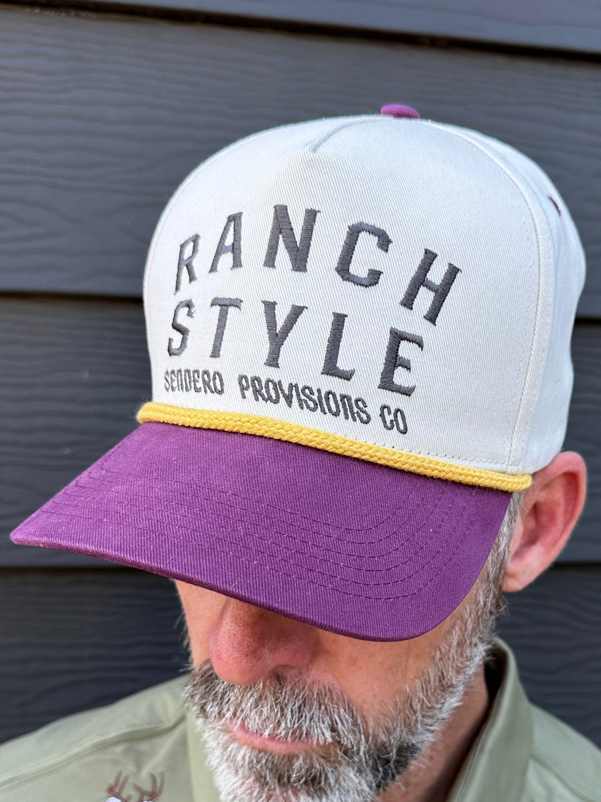 Sendero | Ranch Style Hat | Cream + Maroon