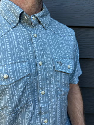 Burlebo | Performance Western Shirt | Ranch Sage