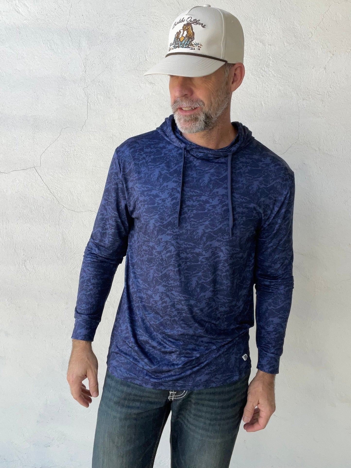 Burlebo | Performance Hoodie | Marsh Camo - Navy