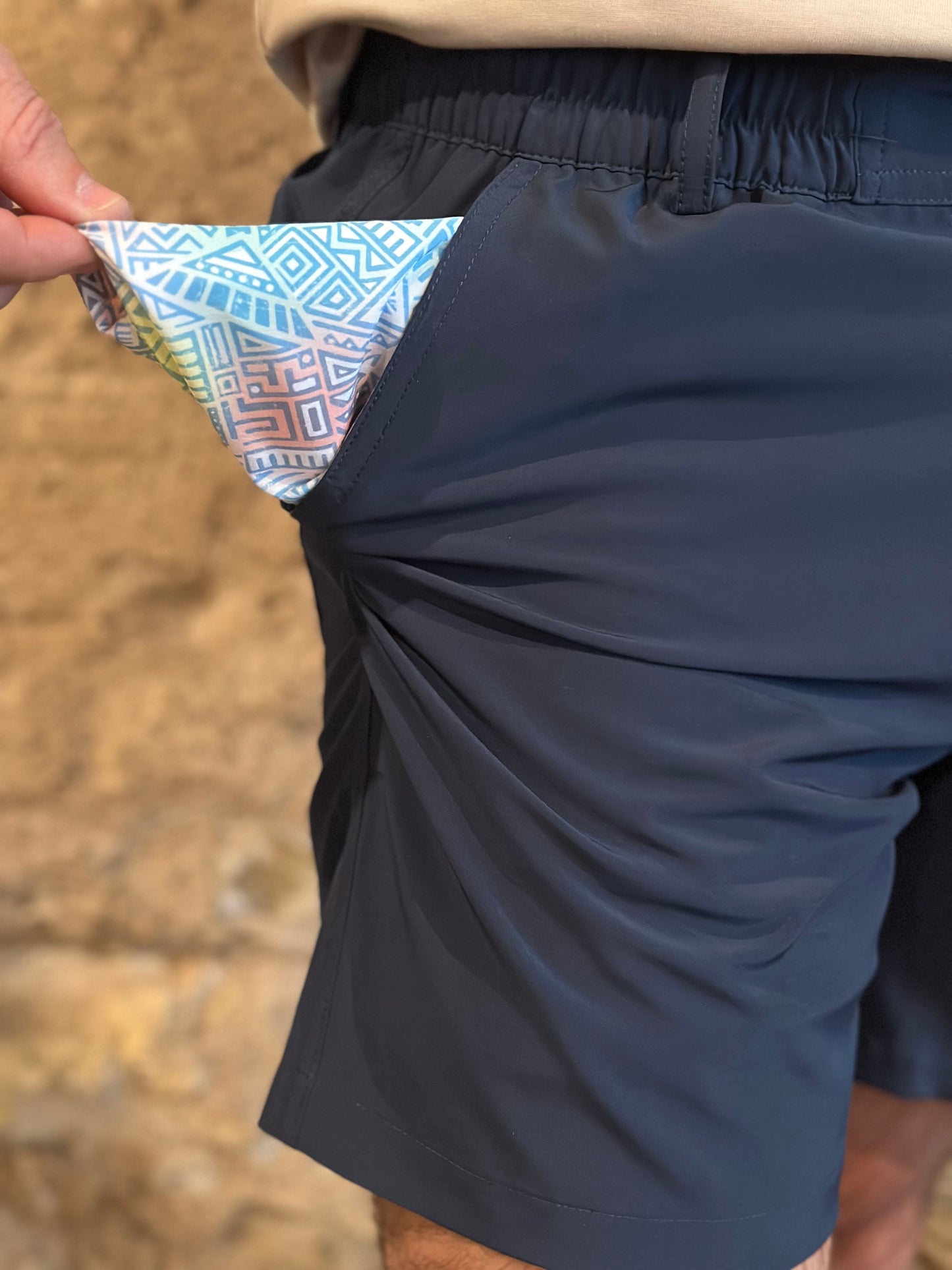 Burlebo | Everyday Short | Deep Water Navy Mayan Pocket 7" The Original