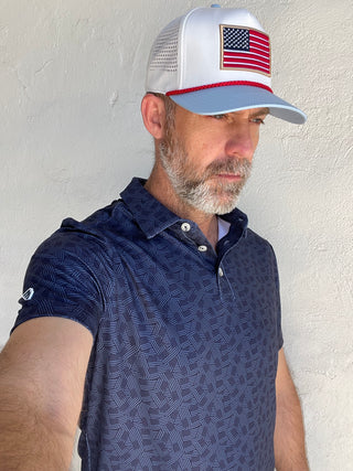 Burlebo | Performance Polo | Stars & Stripes Navy