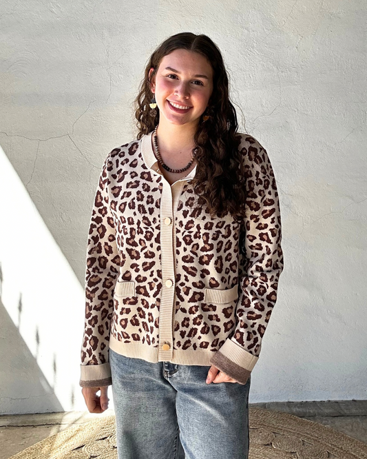 Fantastic Leopard Cardigan | Cream + Multi