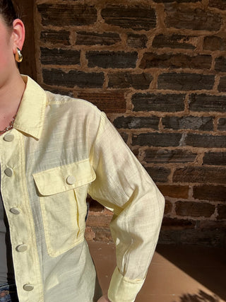 Lola Button Down w/ Collar | Butter Yellow
