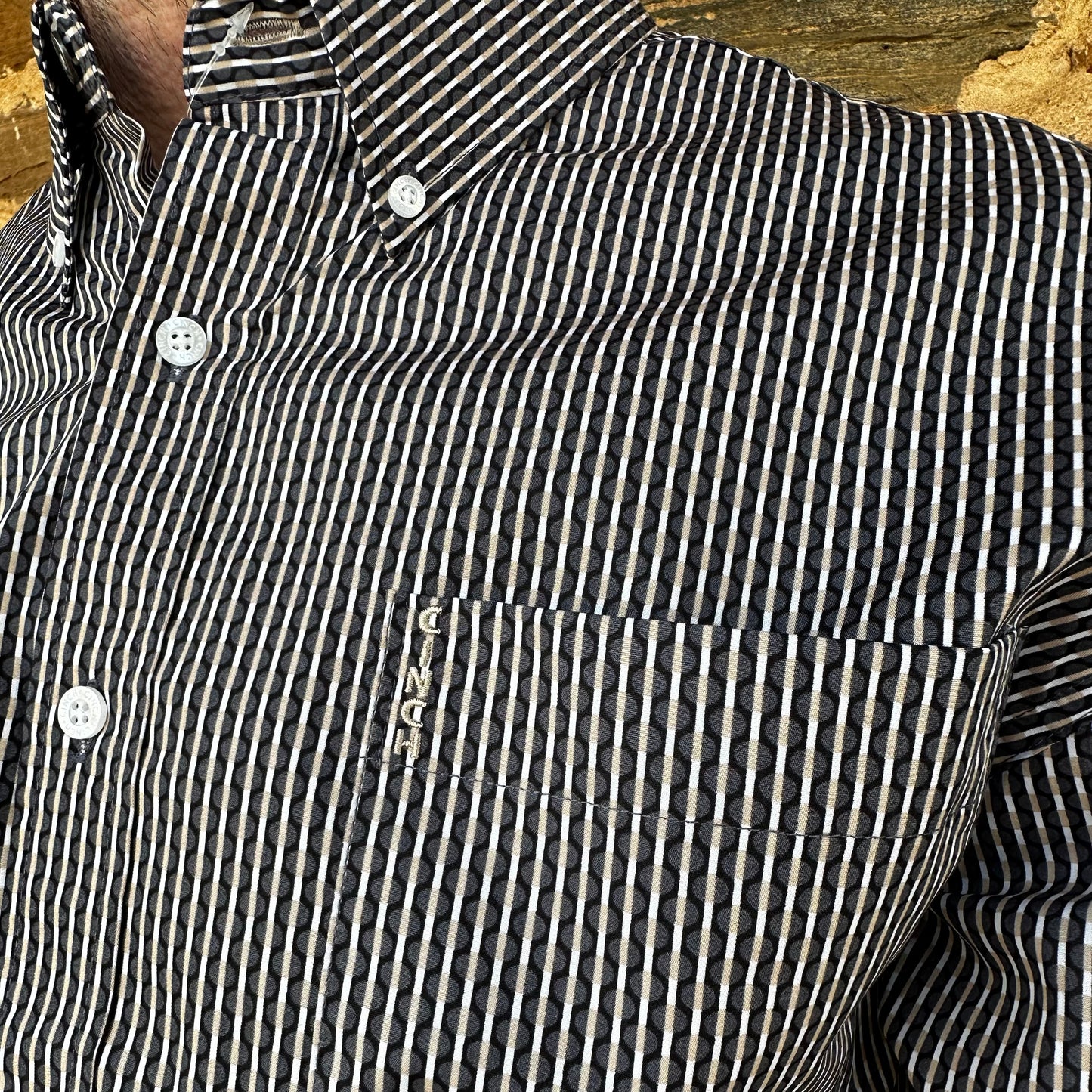 Cinch Mens Solid Long Sleeve Print | Modern | Black