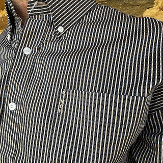 Cinch Modern Fit Mens Solid Long Sleeve Print Black
