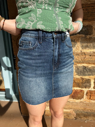 Judy Blue | Rigid Magic Jean Mini Skirt | Darn Denim