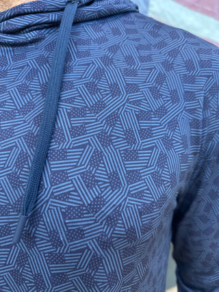 Burlebo | Performance Hoodie | Stars & Stripes - Navy