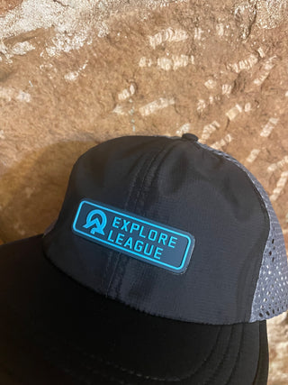 Explore League | Black Gray Cap 935| Blue PVC Patch