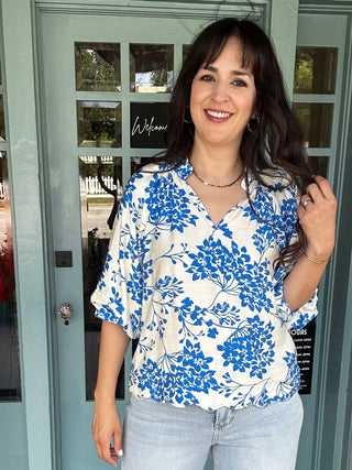 Cherry Blossom Top | Blue