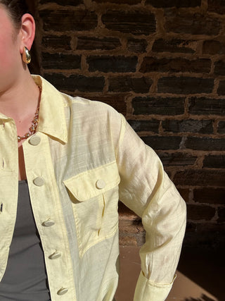 Lola Button Down w/ Collar | Butter Yellow
