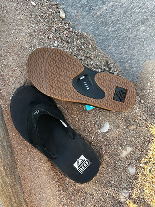 Reef | Fanning Sandal | Black + Silver