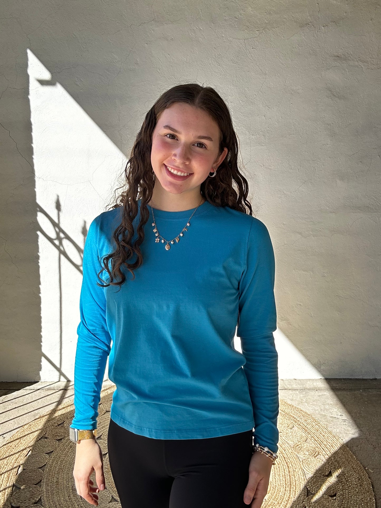 Pima Cotton Long Sleeve Tee | Blue Jay