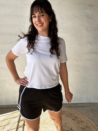 Contrast Shorts | Black + White