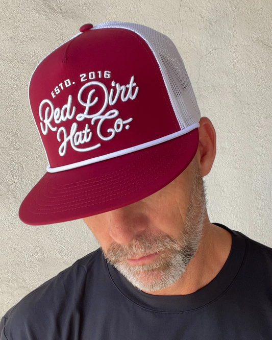 Red Dirt Hat - Lariat | Burgundy White