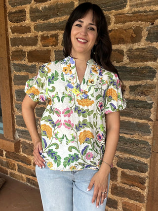Maritza Short Sleeve Top | Green