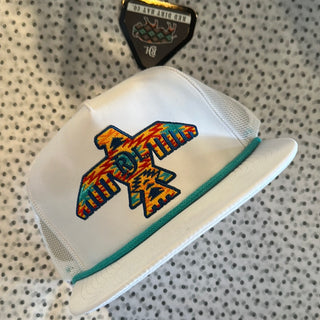 Red Dirt Hat - Johnny | White w/ Turquoise Rope