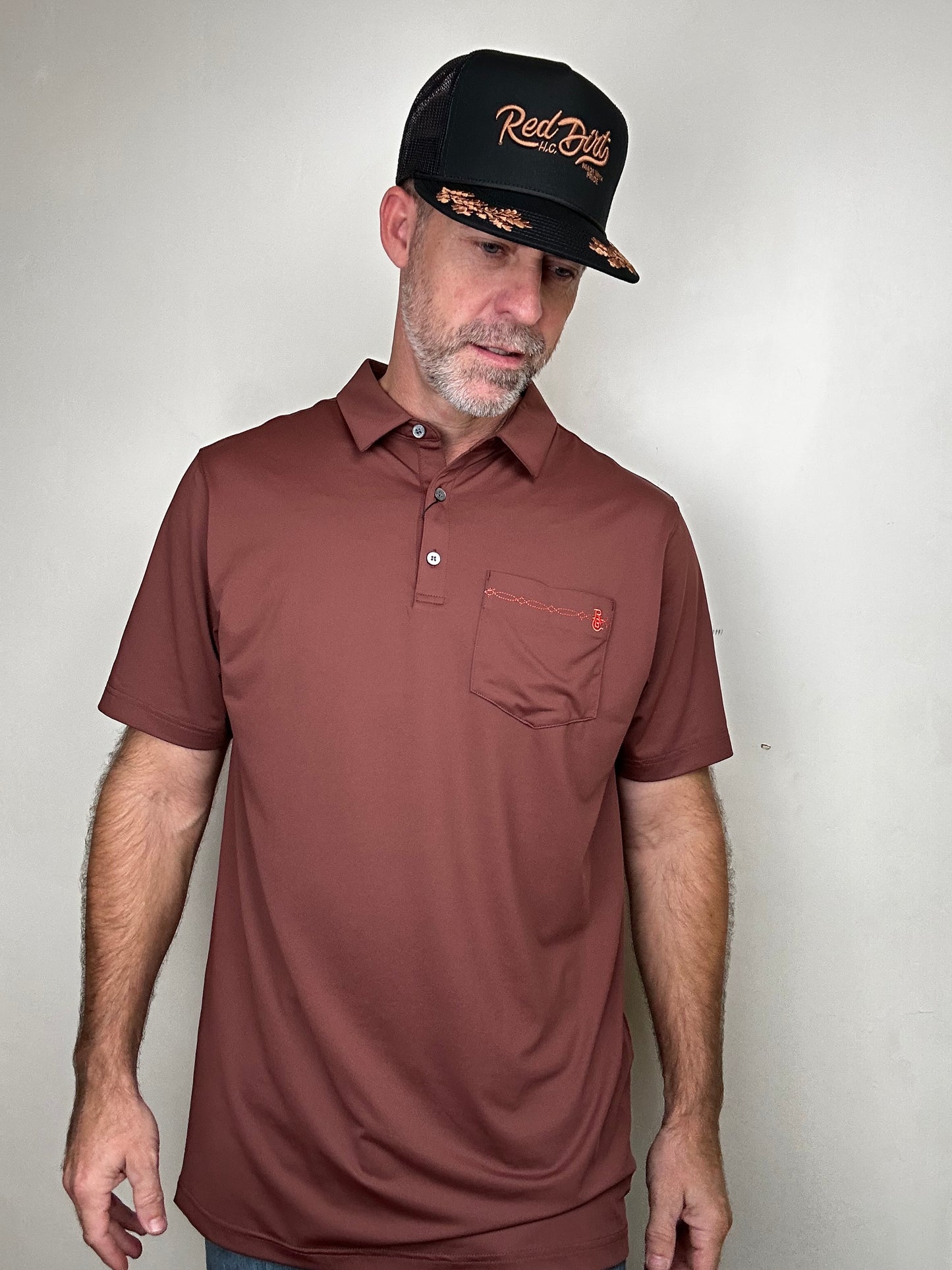 Red Dirt Hat | High Road Rope 5 Panel Cap |  Black + Copper
