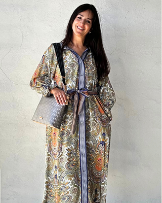 Matilda Midi Dress | Navy + Multi