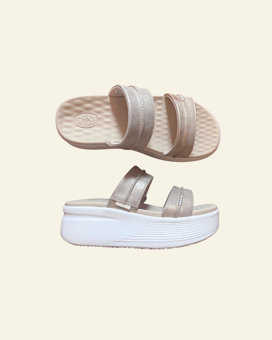Hey Dude | Austin Slide | Champagne Metallic