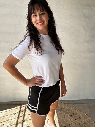 Contrast Shorts | Black + White