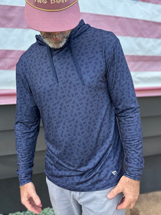 Burlebo | Performance Hoodie | Stars & Stripes - Navy