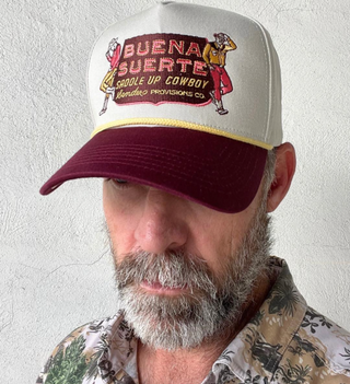 Sendero | Buena Suerte Hat | Cream / Maroon