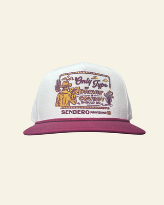 Sendero | Cowboy Drawin' Hat | Cream + Maroon