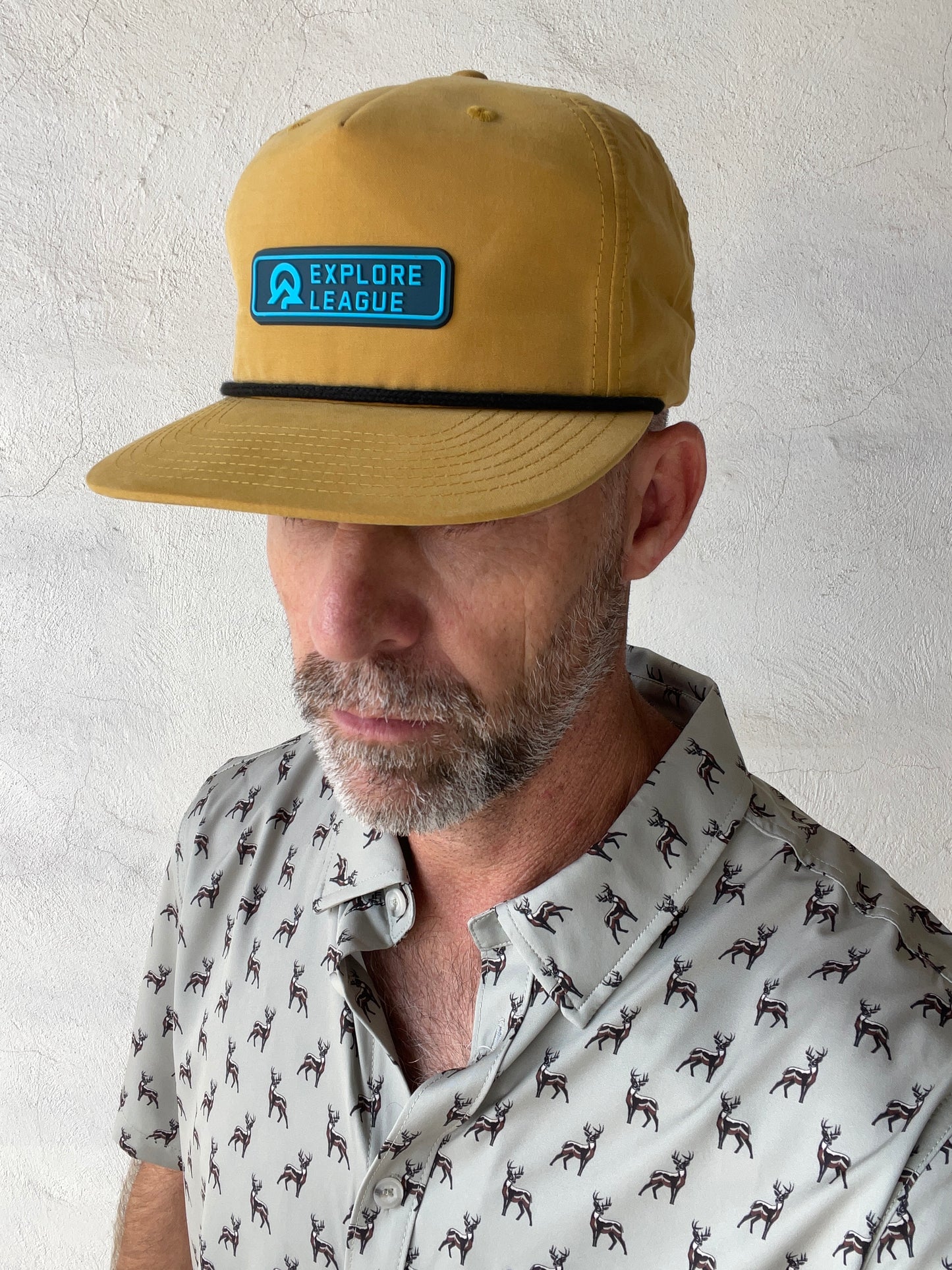 Explore League | Mustard Black Cap 256 | Blue PVC Patch