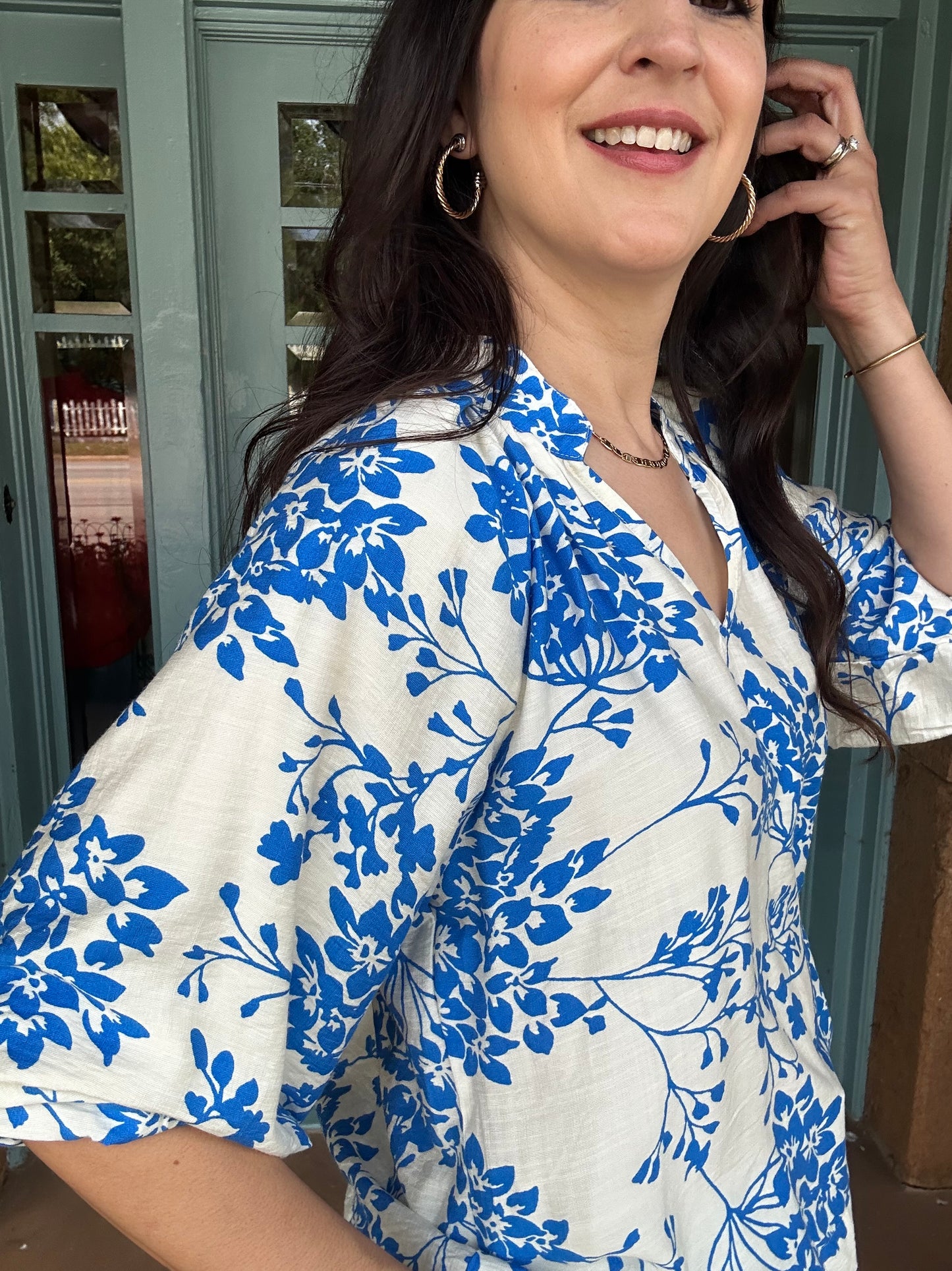 Cherry Blossom Top | Blue